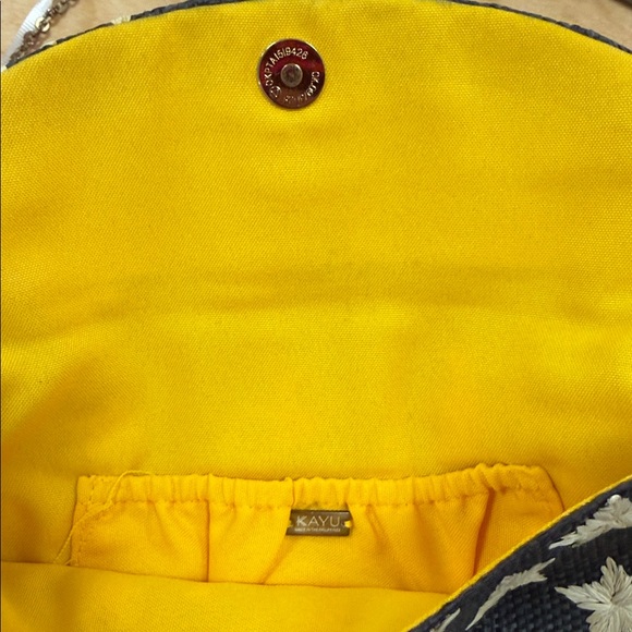 Dark  Gray and Cream Star Pattern Clutch - Picture 4 of 7